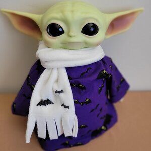 Spooky Bats 2pc Halloween Outfit/scarf set for 11" Mattel Child Grogu Yoda dolls